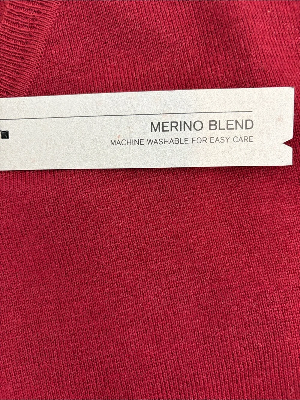 Apt. 9 Men's V-Neck Merino wool blend Sweater in cranberry red XXL